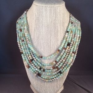 Stella & Dot Cleopatra Amazonite Statement Necklac